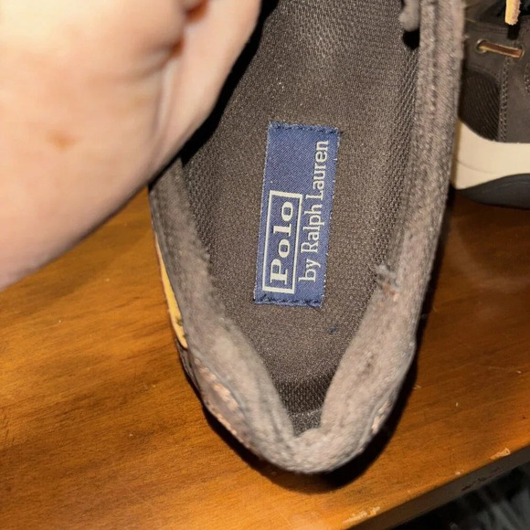 Polo Ralph Lauren Carrick Leather Boat Shoes Men's Size 8D Brown White Preppy - Picture 9 of 11